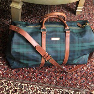 VTG POLO RALPH LAUREN BLACKWATCH PLAID TRAVEL BAG